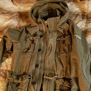Abercrombie Combat Jacket w/ hood (XL/Green)